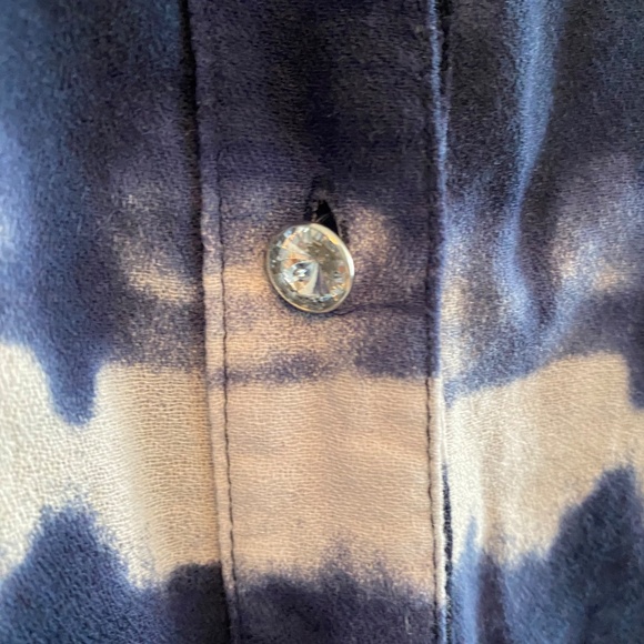 BUY 2 ITEMS & GET 1 FREE: INC Tie Dye Button Down Shirt Sz 12 - Picture 5 of 10